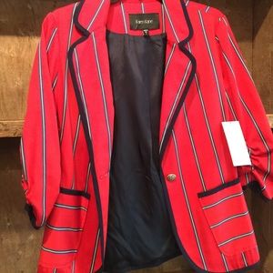Red/wht/blue blazer by Karen Kane